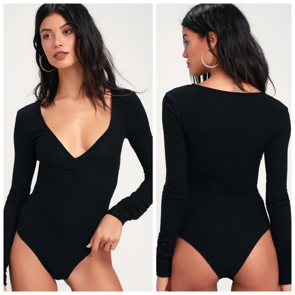 Free People Sweaters - Free people cozy up with me ribbed bodysuit sz S